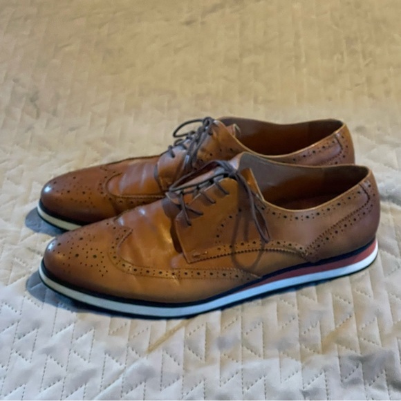 Marc Nolan Jasper wing tip shoes mens size 13 pre-owned condition brown - Picture 1 of 13